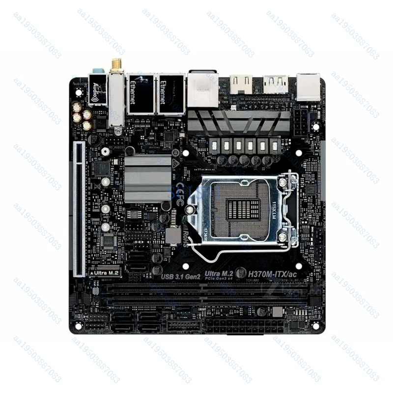 USED For ASROCK H370M-ITX/ac motherboard LGA1151 DDR4 32G DP+HDMI  M-ATX  tested oK