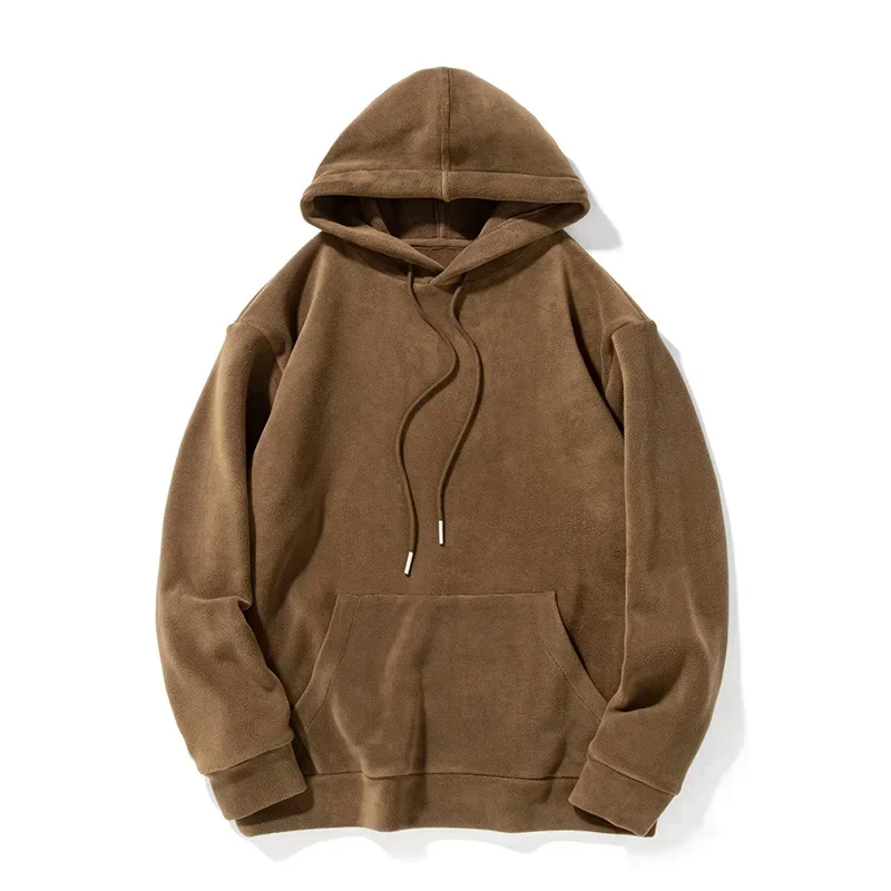 

LIBIELIY American-style Men's Loose And Lazy Hooded Sweatshirt, New Winter Style, Fleece-lined And Thickened Long-sleeved Jacket