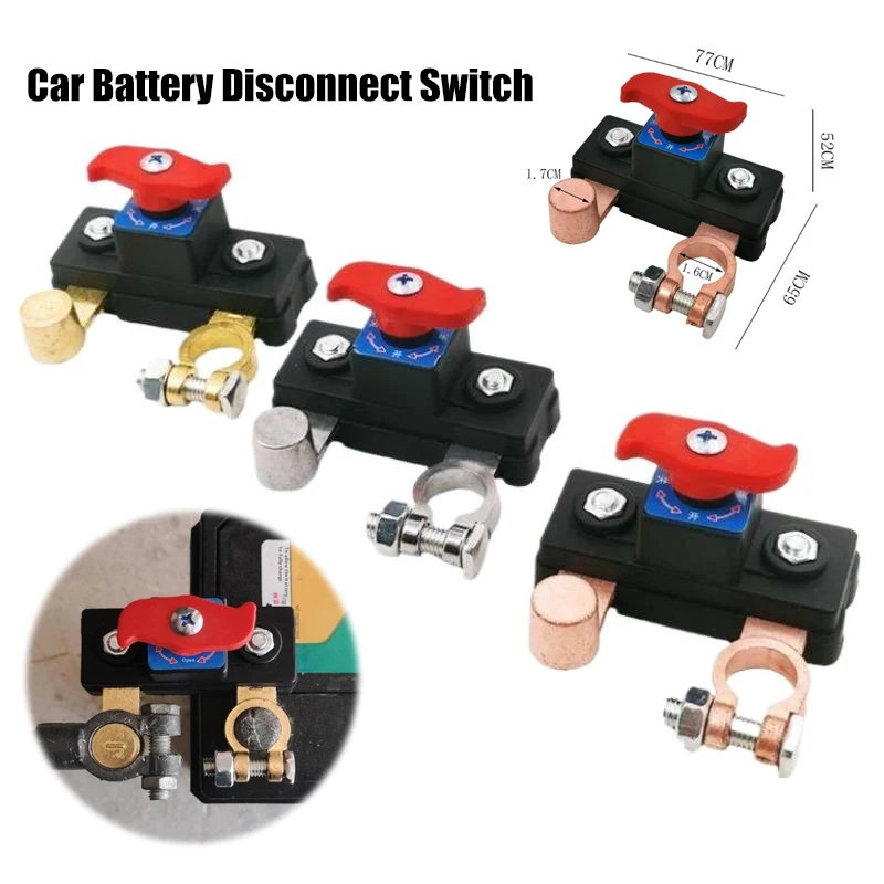 

Universal 12V/24V Car Battery Disconnect Switch Isolator Power Negative Terminal Cut Off Kill Switches For Efficient Batteries