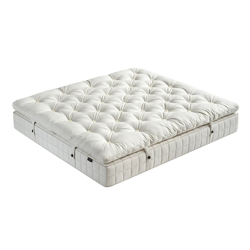 Detachable Handmade Tufted Horsehair Pocket Spring Mattress No Glue Home Hospital Hotel Contemporary Design Hypo-Allergenic Soft