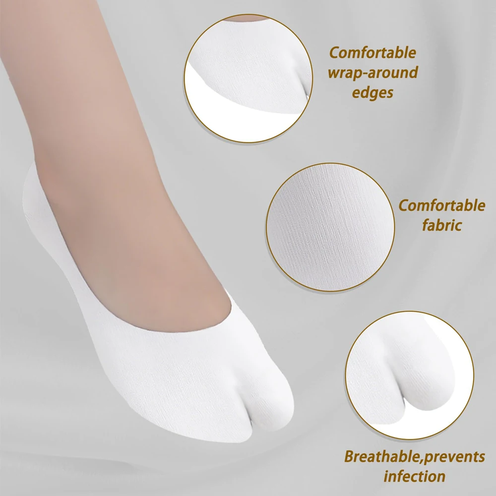 Immagine 3: Calzini Tabi in Cotone da Donna, a Due Dita, Estivi Sottili, Antiscivolo, Invisibili, a Taglio Basso, Traspiranti e Comodi