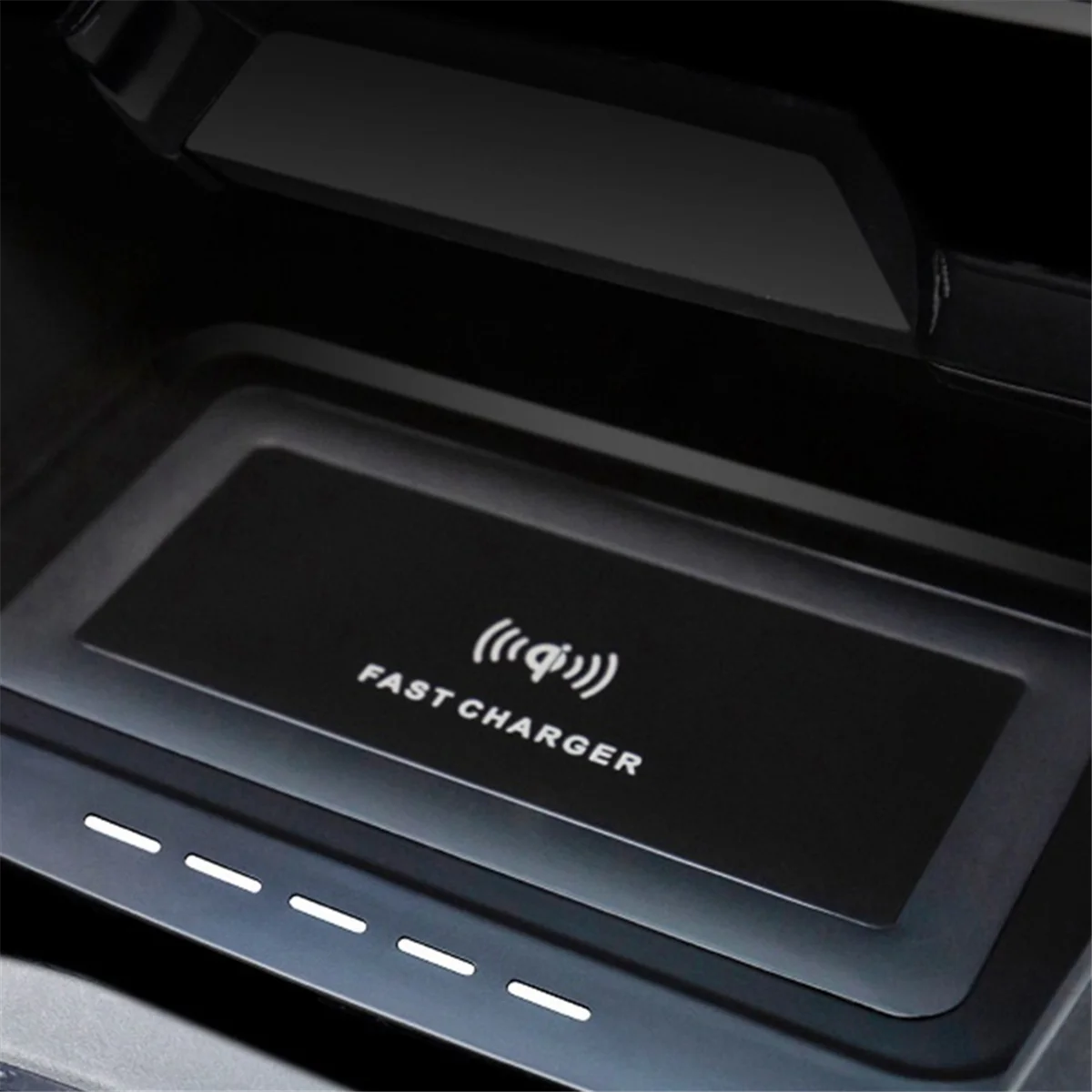 # 23R قطع غيار وإكسسوارات السيارات، شاحن سيارة لاسلكي للهاتف، لوحة شحن سريعة لهوندا سيفيك 10، أسود