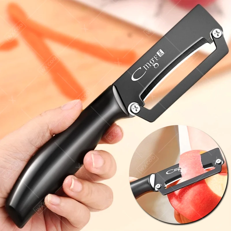 Pelador de Frutas Multifuncional de Acero Inoxidable, Pelador de Verduras, Rallador de Zanahorias, Herramienta para Frutas, Cuchillo para Canela, Accesorios de Cocina