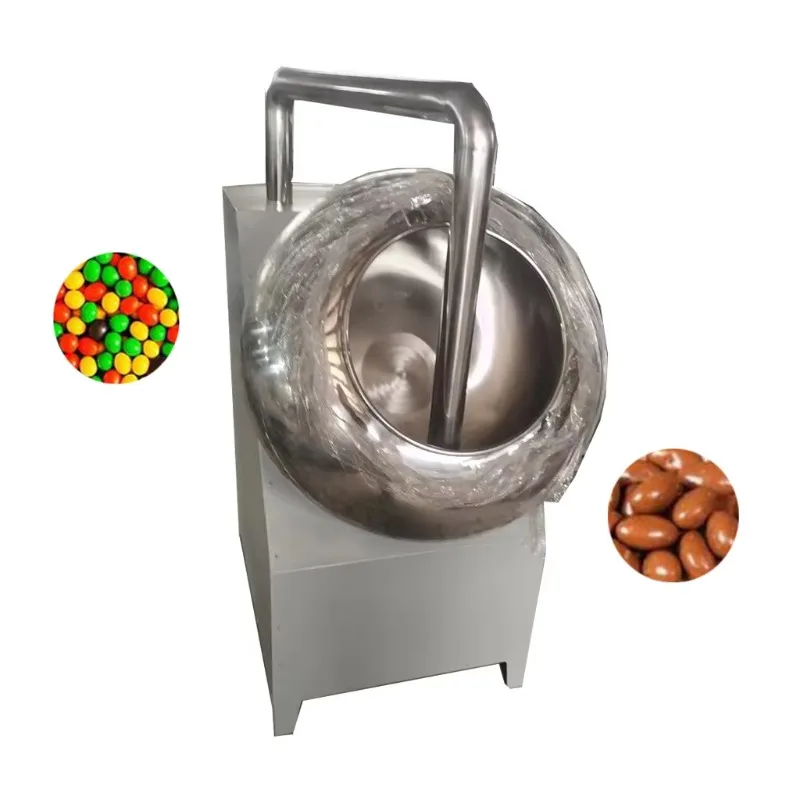 

80cm Barrel Diameter Rotary Chocolate Sugar Nuts Coating Pan Machine HJ-CM029