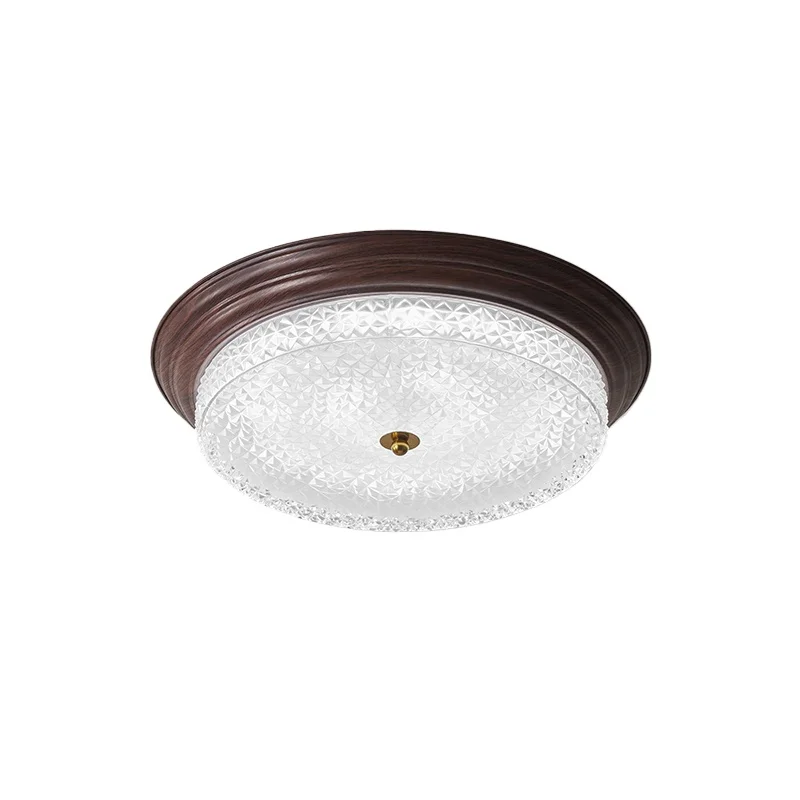

*Bedroom ceiling light retro walnut color medium and ancient style full spectrum eye protection study master bedroom light