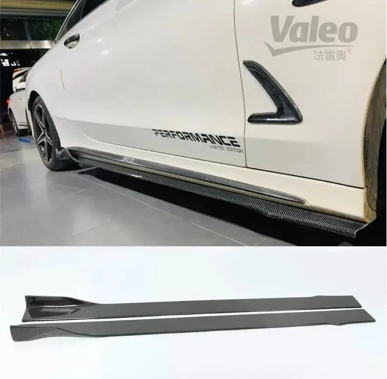 

For Mercedes Benz W238 C238 Coupe E260 E300 E53 E63s Carbon Fiber Side Skirts Body Kit lip Cover 2016-2022