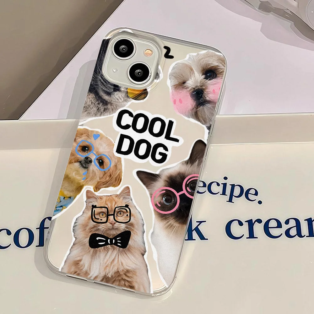 Cute Cat Animal Painted Case For iPhone 13 Cases iPhone 11 17 12 16 14 15 Pro Max 14Pro Max Cases Shockproof Bumper Cover Capa