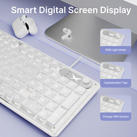 EWEADN 98-Key Silent Gaming Keyboard, Compact Layout, RGB Backlight, Quiet Typing, Ergonomic Design for PC Gamers & Office Use