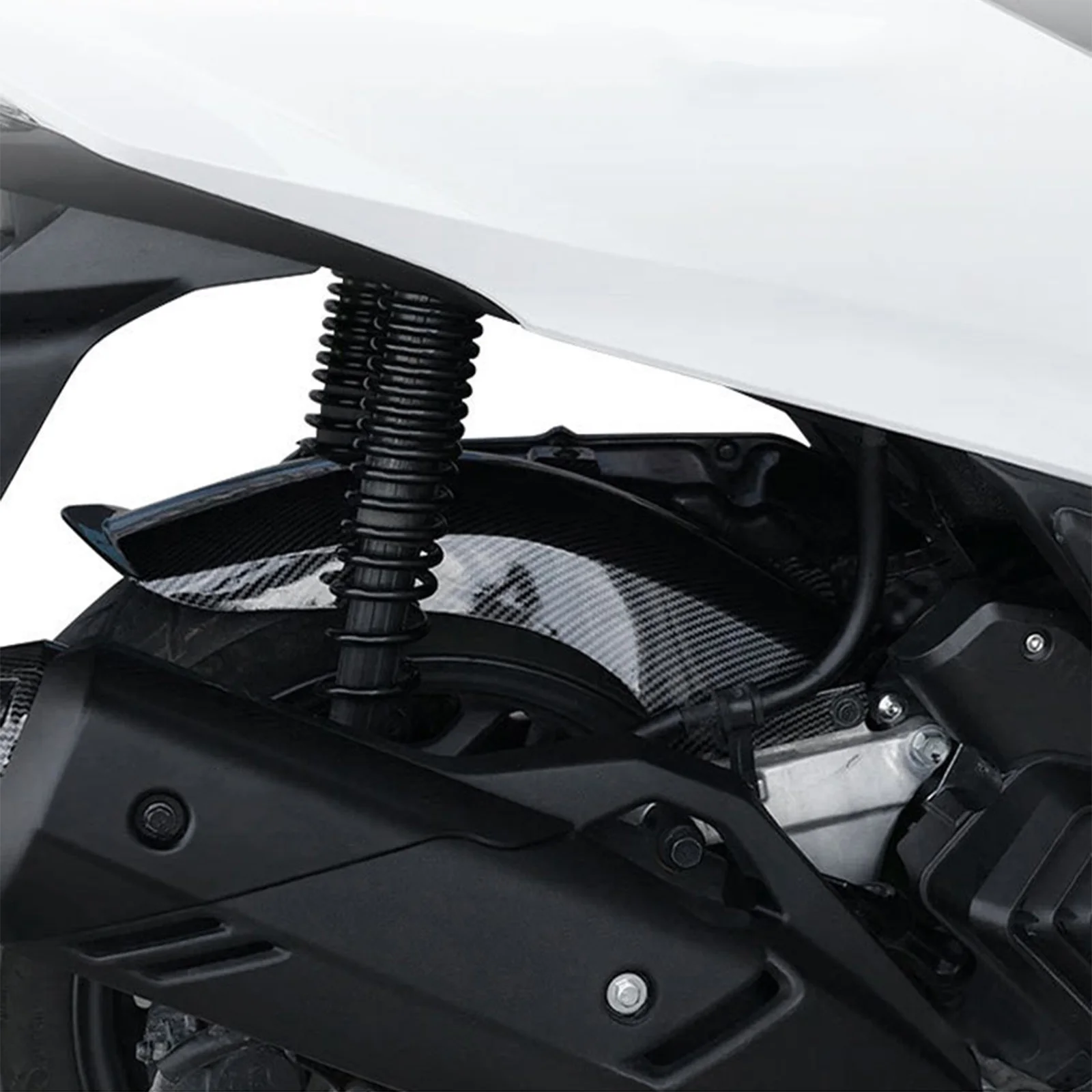 Plastic Motorcycle Mudguard Matte Black Carbon Fiber Rear Extension Splash Pad Protection Cover for PCX160