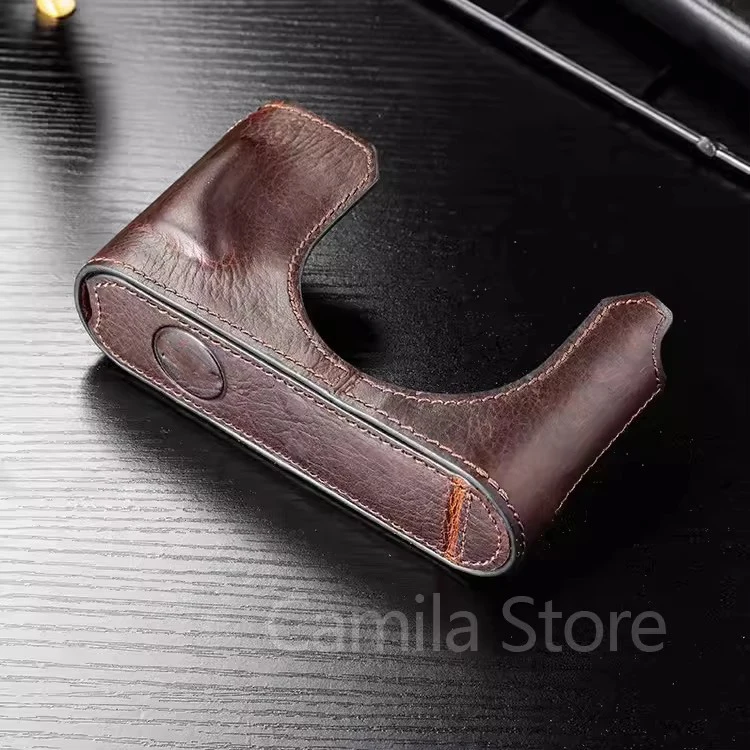 handwork Genuine leather cowhide Bag Body BOX Case For leica Q Q2 q-p Typ116 Q3 Q43 Camera Protective sleeve Battery window