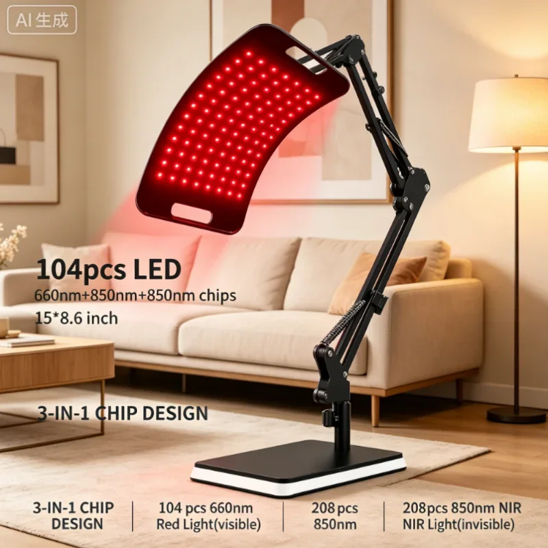 

Popular Body Red Light Lamp Infrared Light Panel 660nm Red Light 850nm Near Infrared Light Device with Stand