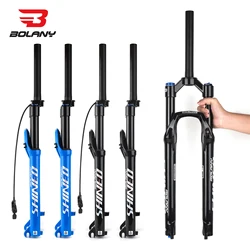 BOLANY MTB Air Fork 26 27.5 29Inch 120mm Travel Air Oil Suspension 9x100mm QR Lightweight Bike Fork R29 Bicycle Accessories Part