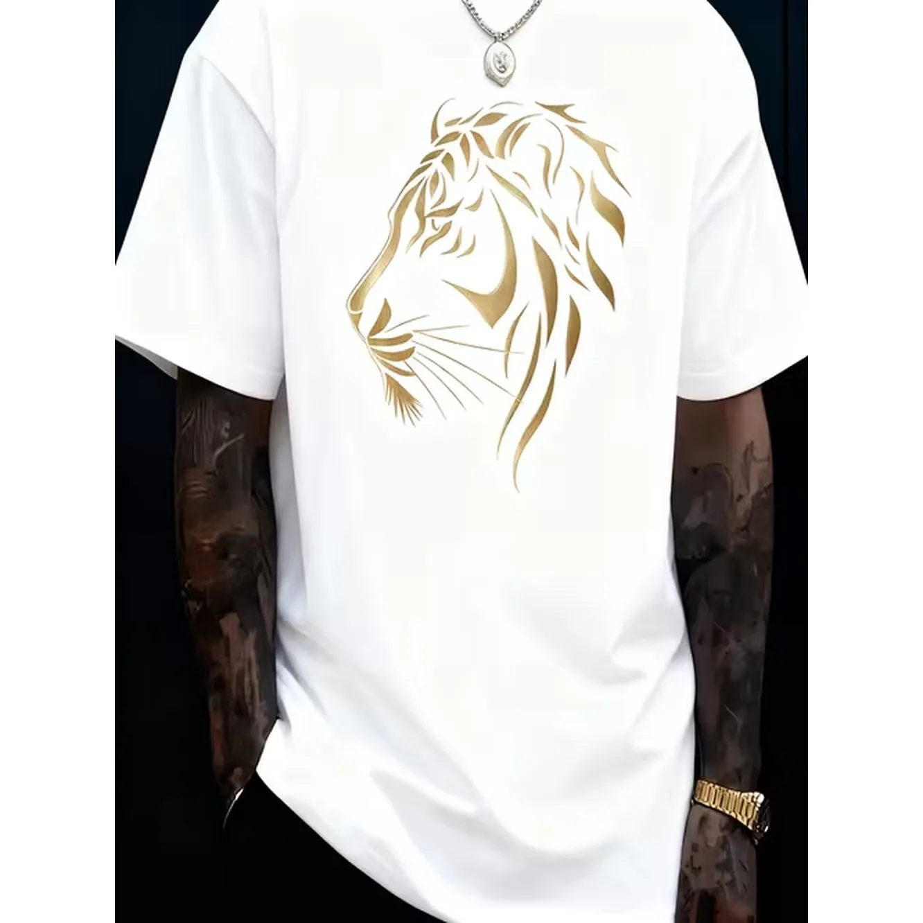 item picture 100 cotton large size t shirt short sleeve round neck tee with breathable fabric regular fit for summer parties casual attire machine washable basic top