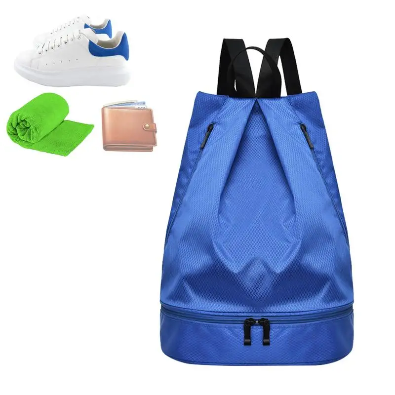 Sports Beach Backpack Wet And Dry Swimming Bag Zipper Waterproof Sports Gym Backpack For Swimming High Capacity Night Out