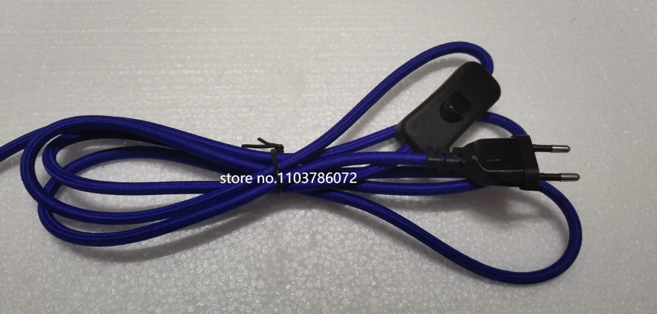 220V AC Power Cords With European Plug Switch Classic Fabric Textile Covered Flex Cable Wire Extension Cord for Table Lamp