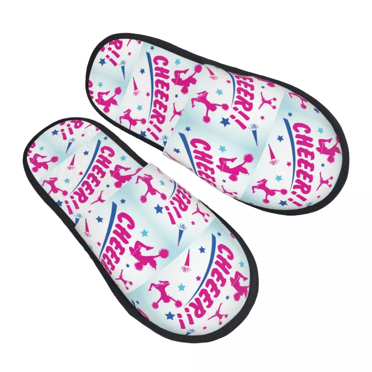 Custom Cheerleading Girl Cozy Scuff Memory Foam Slippers Women Hotel House Shoes