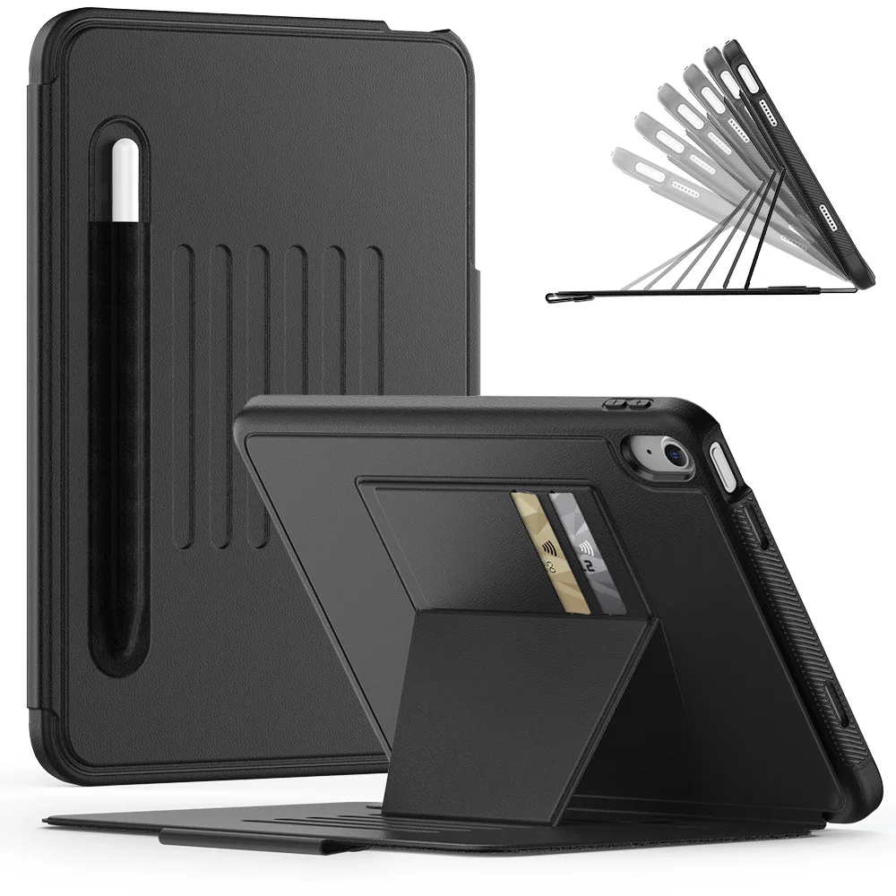 Magnet Smart Case For iPad A16 11th 2025 10th Generation 10.9 2022 Shockproof Cover Multi-angle Kickstand Buckle Auto Sleep Case