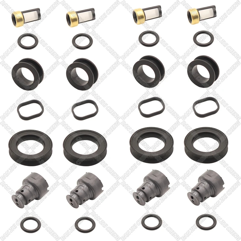 4set For Lexus GS430 LS430 LS430 4.3L Engine 2002-2007 23250-50030 Fuel Injector Service Repair Kit Filters Orings Seal Grommets