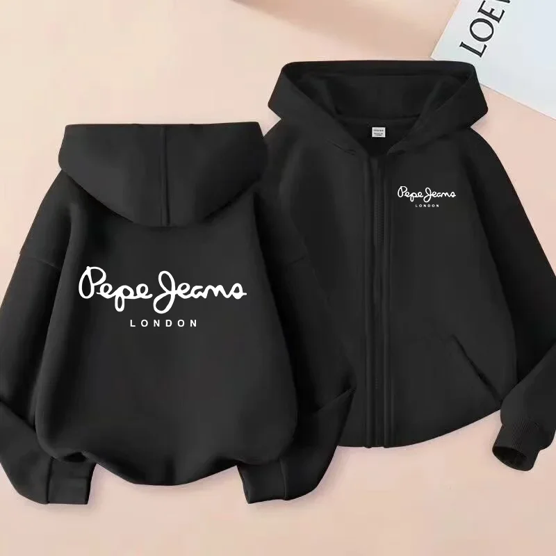 Kinder-Cardigan mit Kapuze und Reißverschluss, Sweatshirt für Jungen und Mädchen von 3-12 Jahren, Marken-Sportoberteil, Lässige Mode, Charmanter Loser Mantel – Detail 3