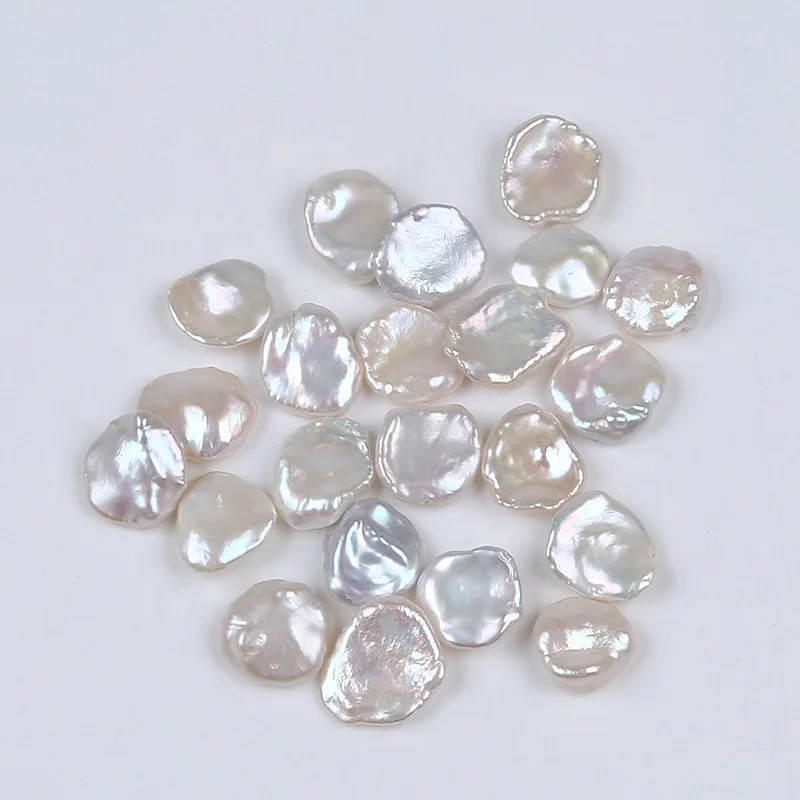 13-14mm natural white petal shape keshi freshwater loose pearls for women jewelry making