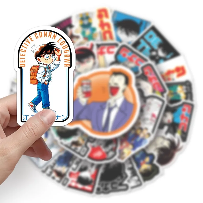 50 Stuks Detective Conan Anime Stickers Koffer Water Cup Briefpapier Mobiele Telefoon Scooter Laptop Koelkast Decoratie Stickers