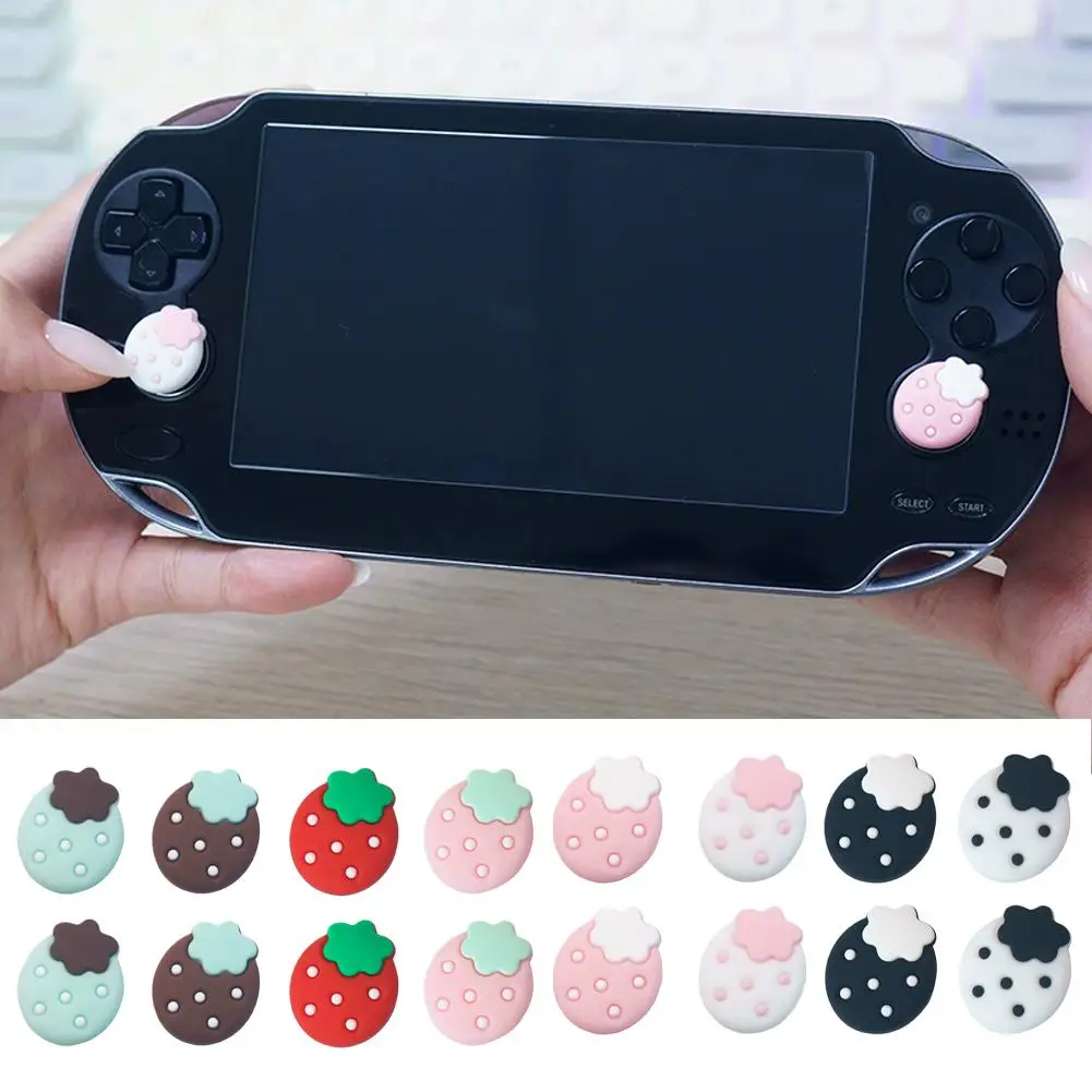 Game Console Silicone Joystick Caps for PS Vita 1000/2000, Anti-Slip Analog Stick Covers, Cute Grip Protectors (4Pcs)