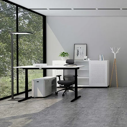 

CE Approved Mobile Lift Stand Standing Laptop Computer Office Adjustable Desk with Light