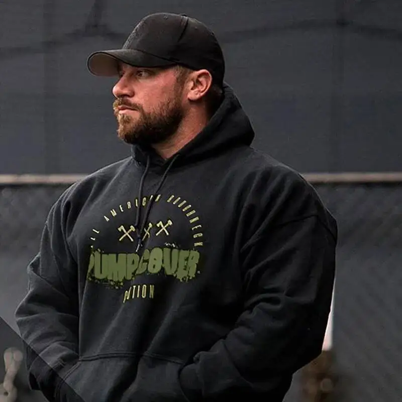 

Autumn And Winter Men S Gym Wool Pullovers Sweatshirts Men Fleece Hoodies Stringer Bodybuilding Fiess Casual Coat