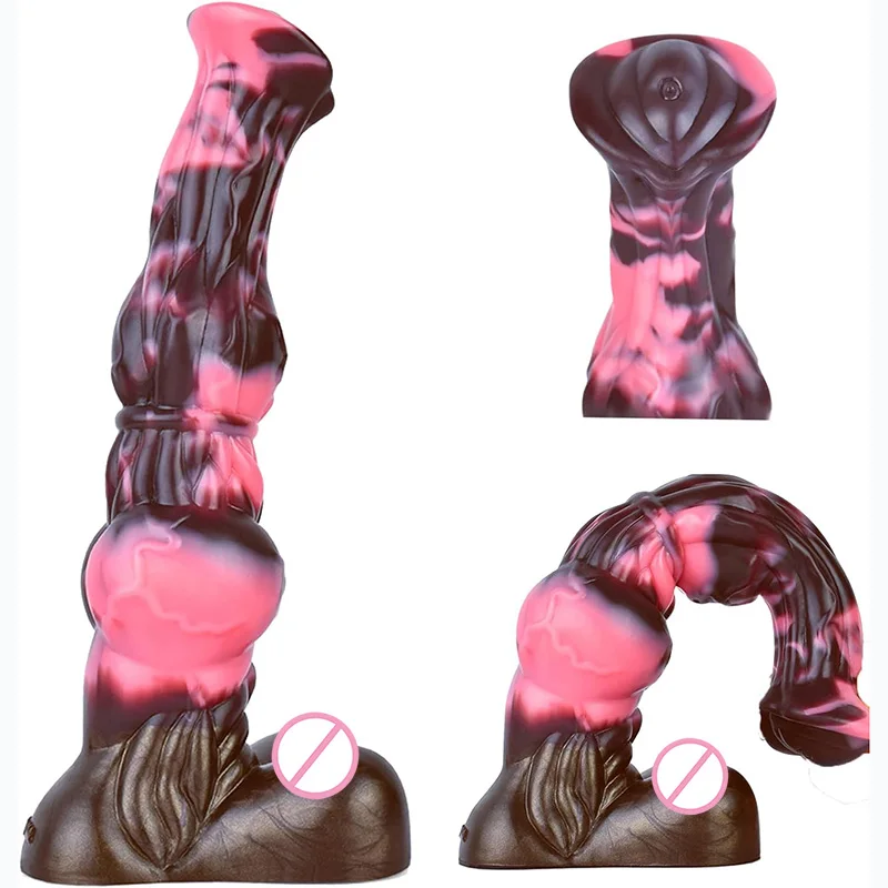 Sex Machine Attachments 3XLR Port Huge Liquid Silicone Realistic Horse Dildo sex adult Toys Accessories for Quick Air Connector