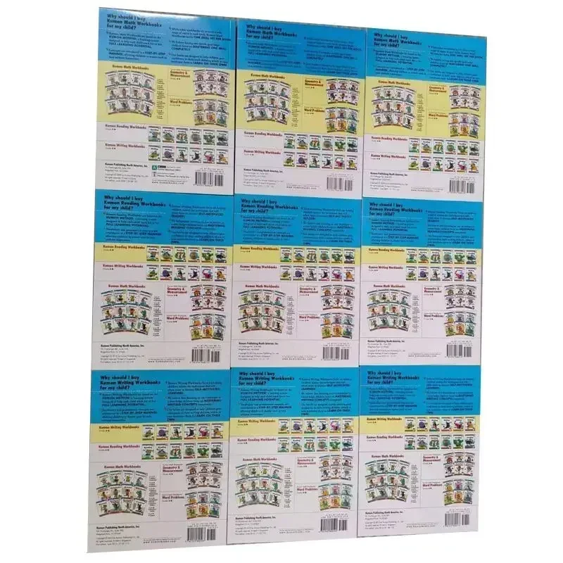 9 كتب/مجموعة كومون وثيقة نمط التعليم الرياضيات + الكتابة + كتاب تمرينات القراءة للصفوف 1-3