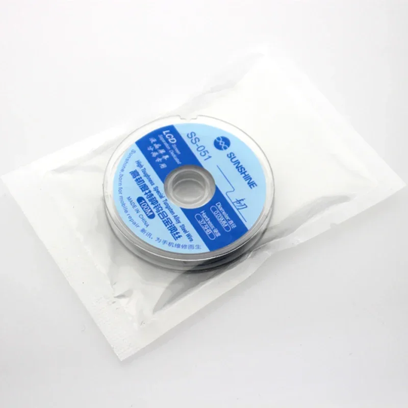 SUNSHINE SS-051 cavo di separazione LCD 0.03MM 100M linea di taglio di riparazione separata per schermo in acciaio legato al tungsteno ad alta tenacità