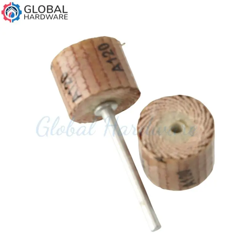 Set Flap Pengamplas dengan Kepala Roda Gerinda Alat Abrasif Pengamplas Penghilang Karat untuk Alat Putar Dremel