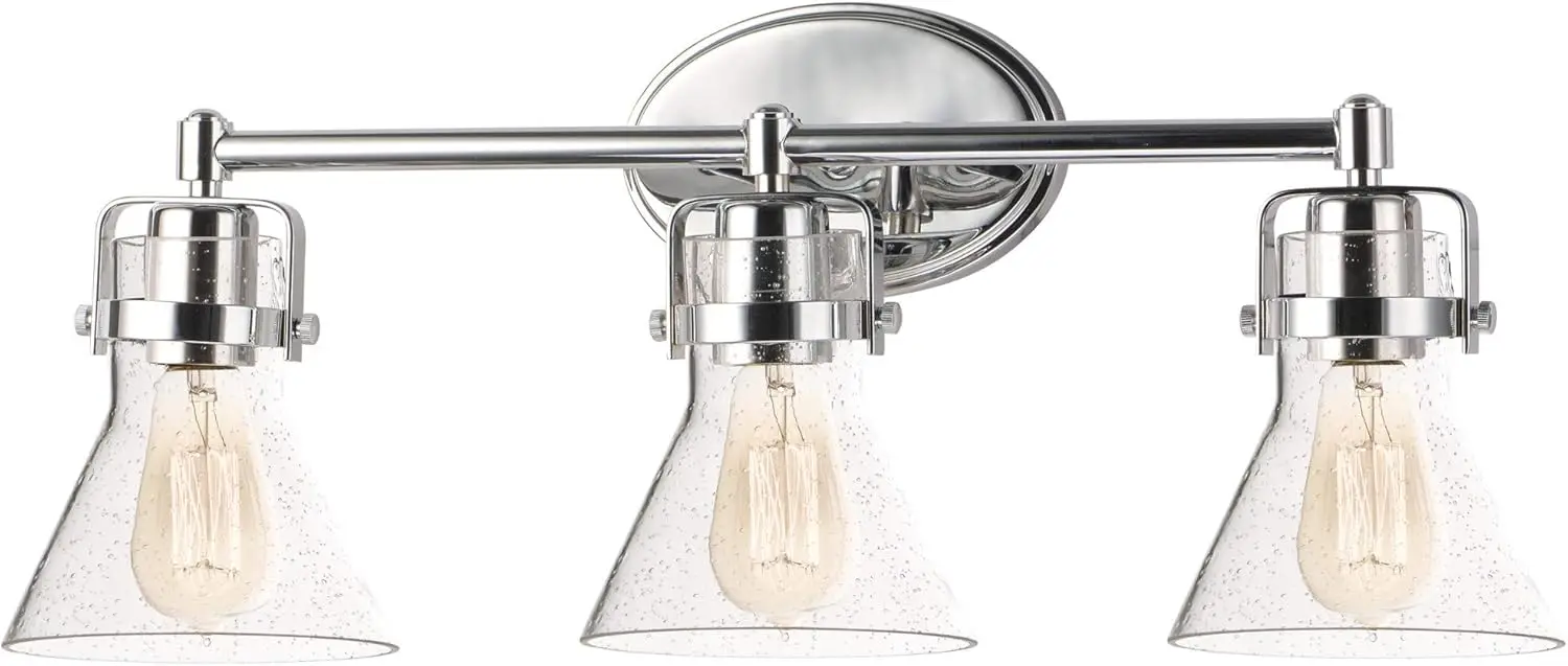 Seafarer-3 Light Bath Vanity-24.25 Inches Wide By 10 Inches High-Polished Chrome Finish-False Bulb Included