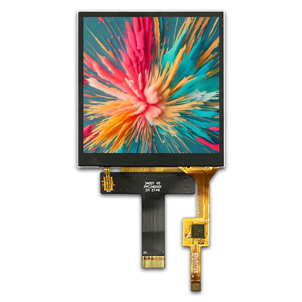 3.4inch Resolution 480x480 Display 1000nits luminance Capacitive Touch LCD High with MIPI Interface for Interactive Applications
