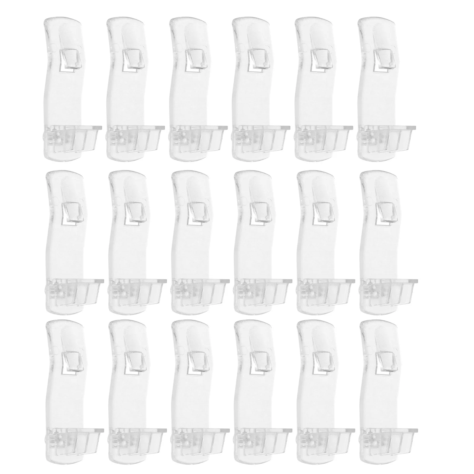 

30 прозрачных опорных клипс для полок, для шкафов и мебельных органайзеров, толстые прямоугольные, с высокой несущей способностью, для эффективного использования пространства