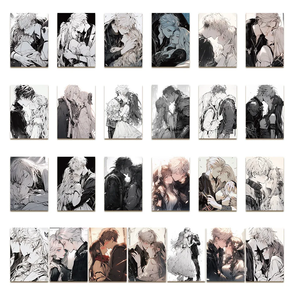 ملصقات صور تقبيل الزوجين المحبون مكونة من 50 قطعة - شارات زخرفية لأجهزة الكمبيوتر المحمولة وأجهزة الكمبيوتر المحمولة والمجلات وتسجيل متجر YourLife