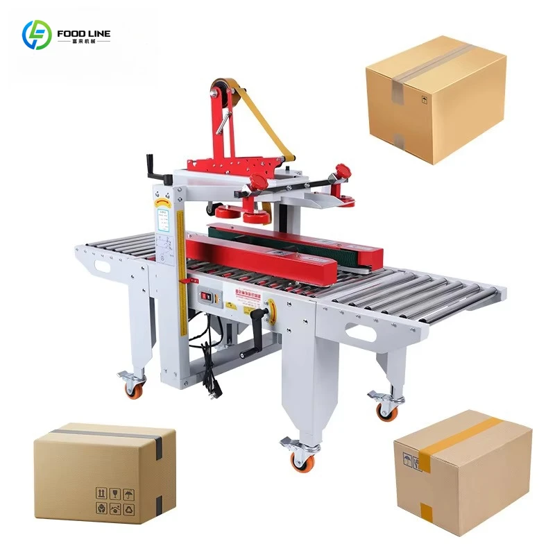 Automatic Price Adjustable Two Sides Driving Belts Small Box Carton Sealing Machine Tape Packaging Sealing Machine Customized