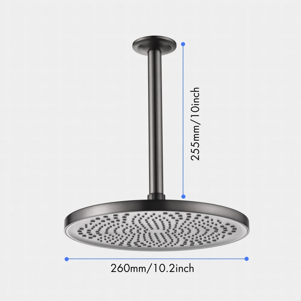 Shower Head High Pressure Rain Luxury Modern Look No Hassle Tool-less 1-Min Installation The Perfect Adjustable Replacement