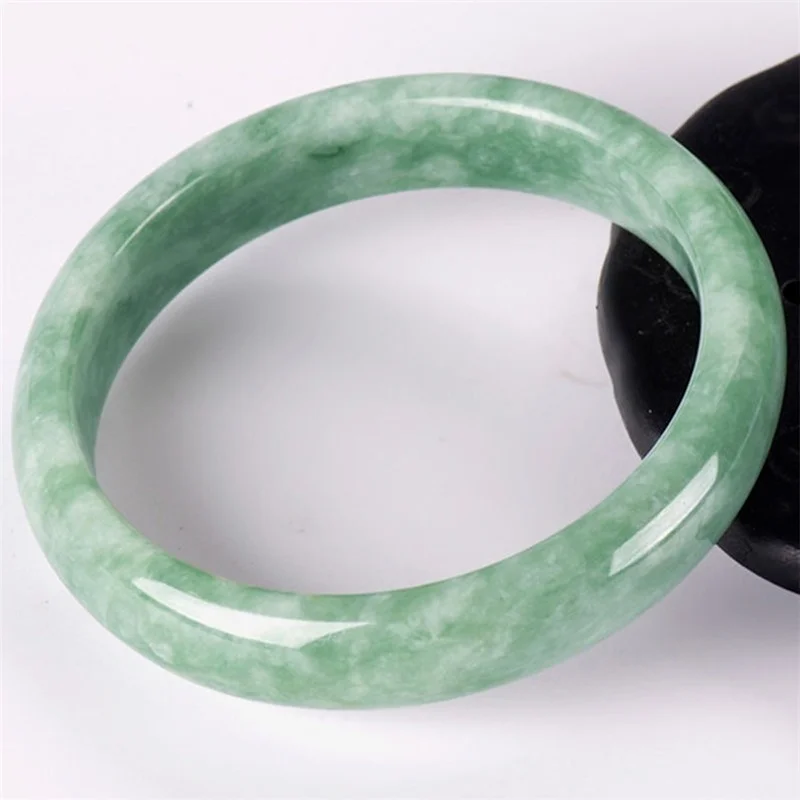 

Natural Chinese Light Turquoise Hand-carved Wide Bar Jade Bracelet Fashion Boutique Jewelry Women's Bracelets Popular Gifts