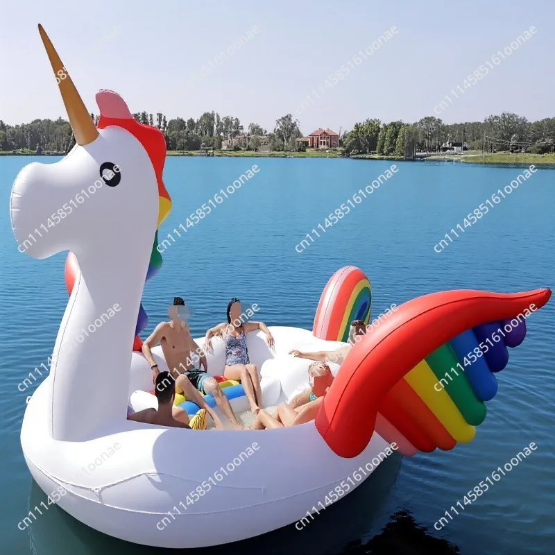 Directly Supplies Large 4-person Inflatable Floating Island Water To Island Floating Raft