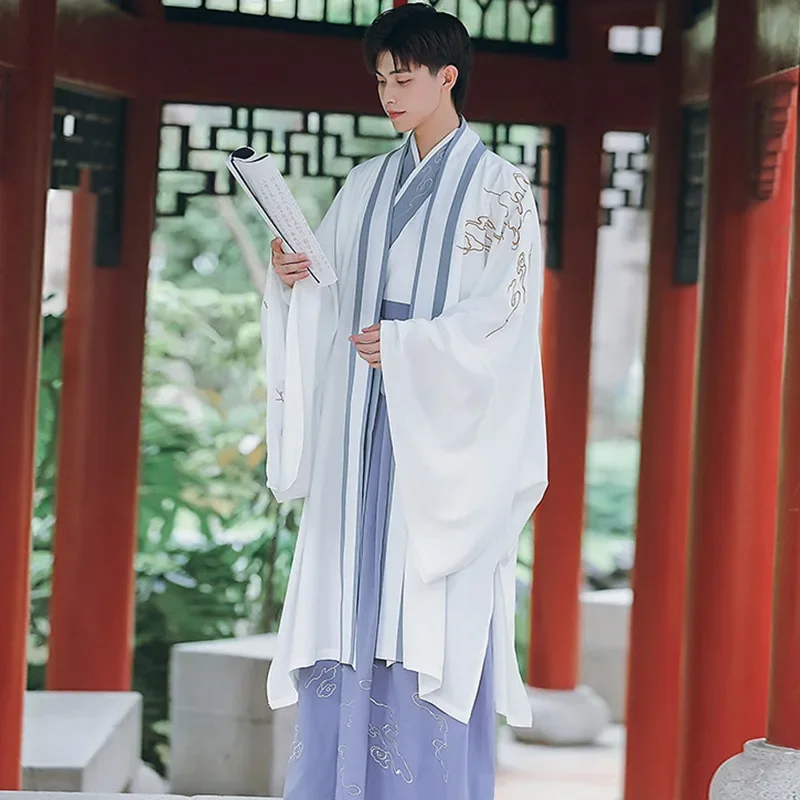 자수 남성 한복 중국 전통 한복 성인 할로윈 코스프레 송나라 의상 팬시 드레스 2025 핫세일