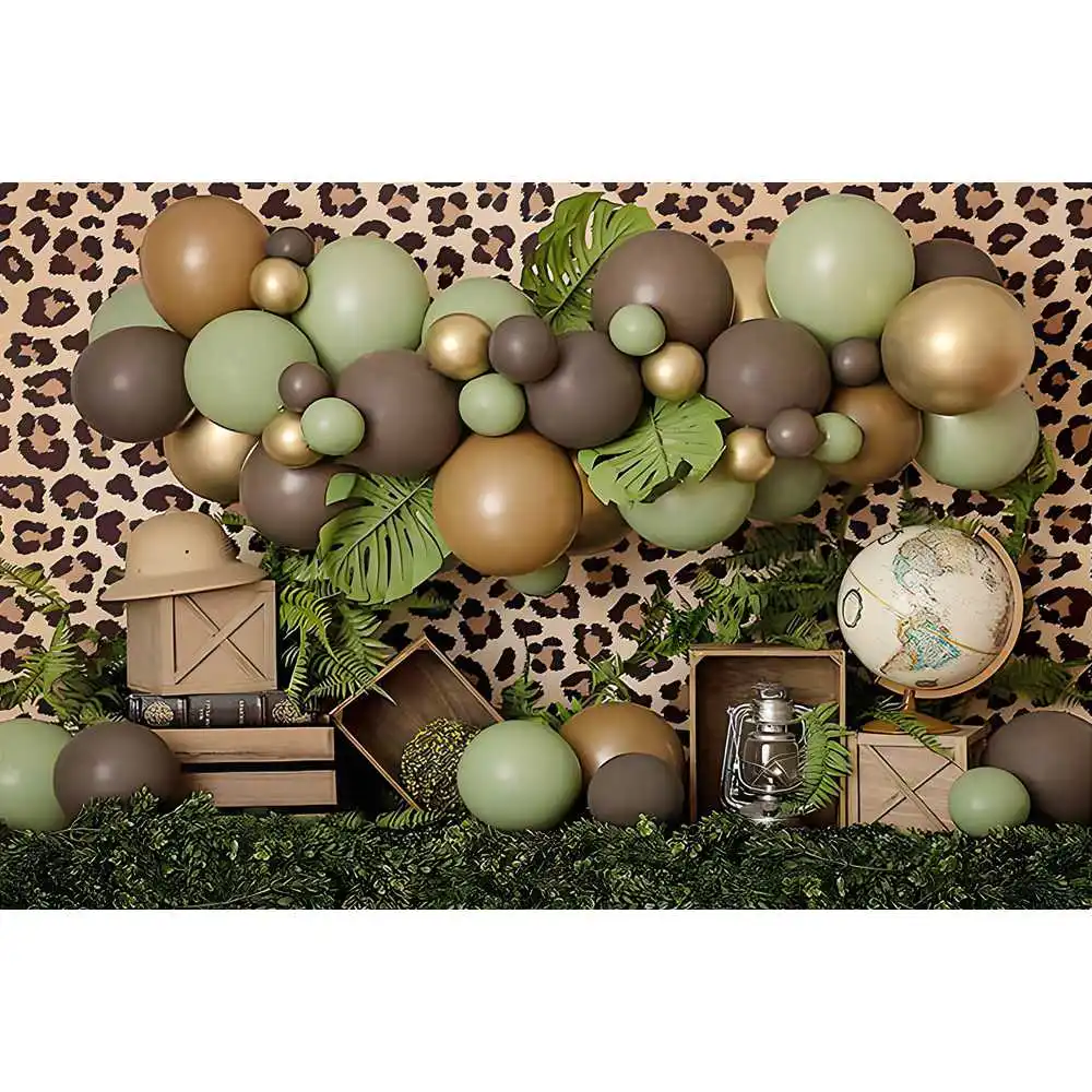 Animal Crossing Background Jungle Plants Photo Decorative Banner Baby Shower Happy Birthday Photography Studio Supplies