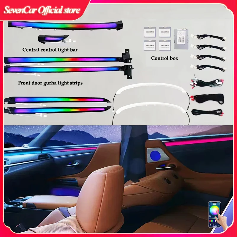 

LED Ambient Light For Lexus ES 2018-2022 dynamic ambient lights Interior Instrument Door Dynamic Light Shadow Decorative Lamp