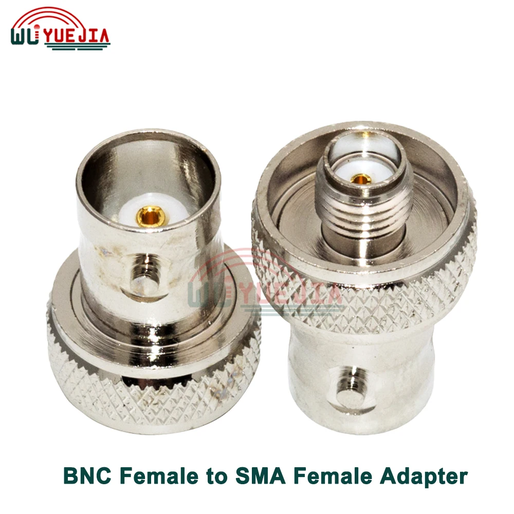 1Pc RF Adapter Q9 BNC Female to SMA Female Jack Disc Walkie-Talkie Hand Antenna Radio Frequency BNC/SMA Female RF Coax Connector