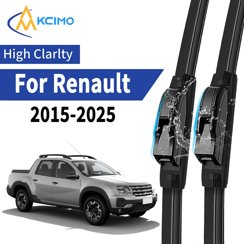 

2pcs Durable Silent Windscreen Wipers for Renault Duster Oroch 2015-2025 Rubber Wiper Blades Quiet All-Weather Car Accessories
