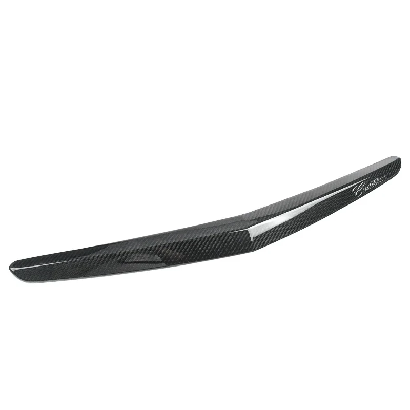 Car Exterior Accessories Real Carbon Fibre Trunk Trim Cover For Cadillac ATS ATSL ATSV