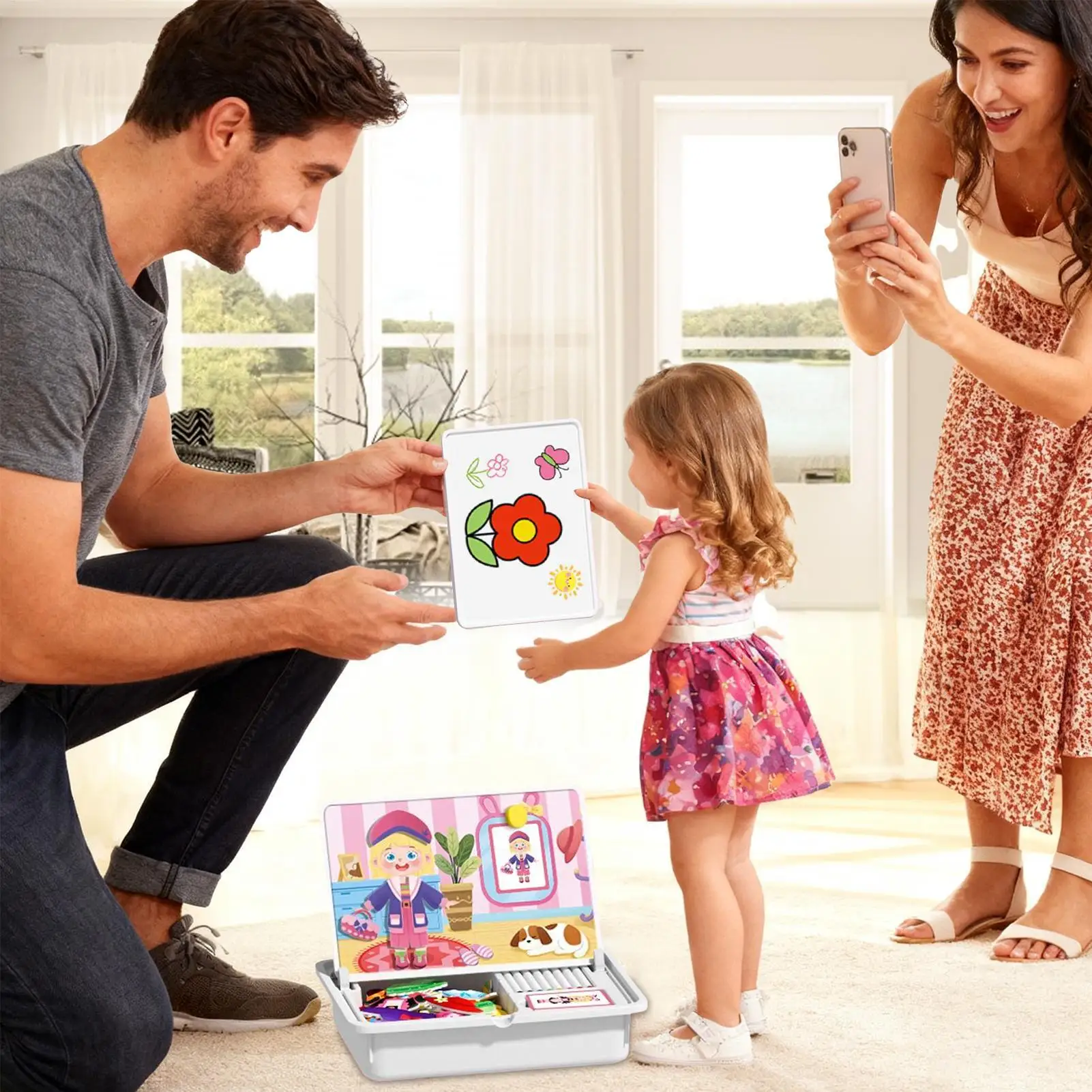 ตุ๊กตาแม่เหล็กแต่งตัวได้สองด้าน ของเล่นเสริมพัฒนาการสำหรับเด็ก ของเล่นเด็กชายเด็กหญิง สำหรับงานปาร์ตี้ในร่ม งานวันเกิด