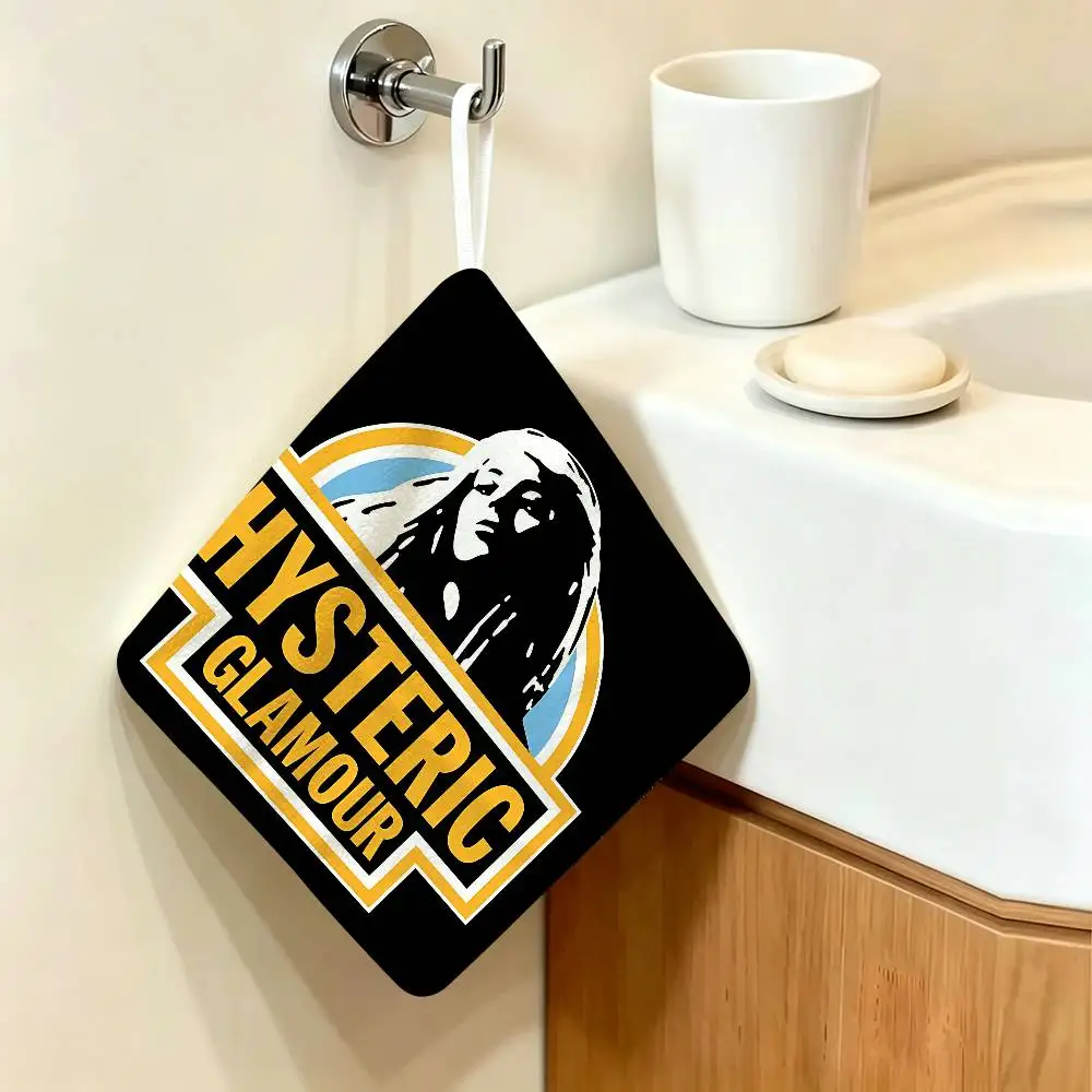 Popular Street Brand H-Hysteric G-Glamour Reusable Hanging Kitchen Towel Soft Fabric for Office Home Daily Life