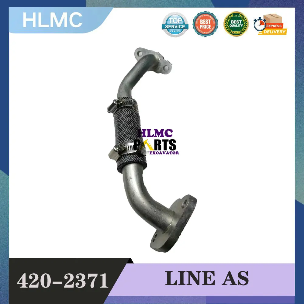 

420-2371 Excavator Parts E323 325 330 336D2 GC Oil Pipe C7.1 Engine Turbocharger Return Oil Pipe 4202371