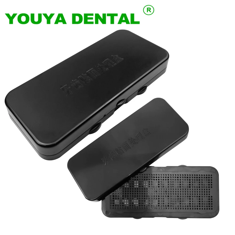 Dental Veneer Pretreatment Patch Tooth Box All Ceramic Veneers Denture Box Portable Arrangement Cleaning Cases Dentistry Tools